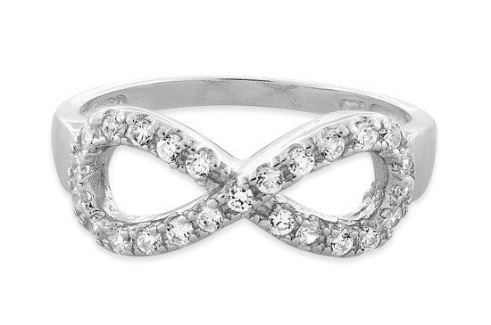 Sterling Silver Infinity CZ Ring