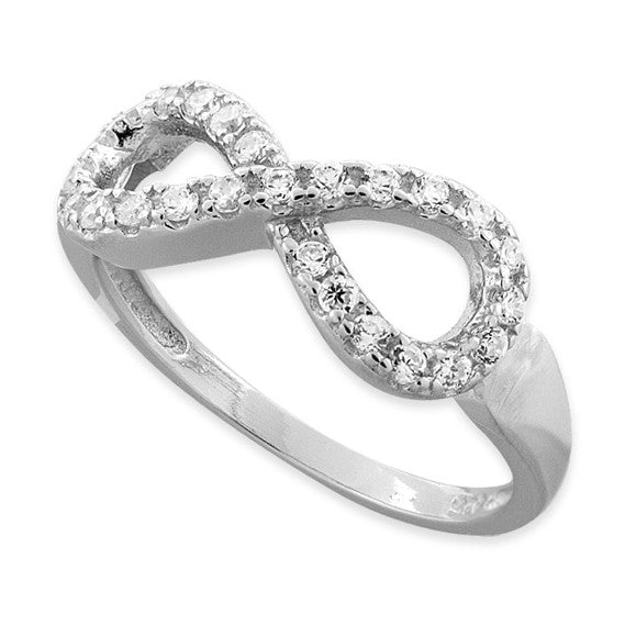 Sterling Silver Infinity CZ Ring