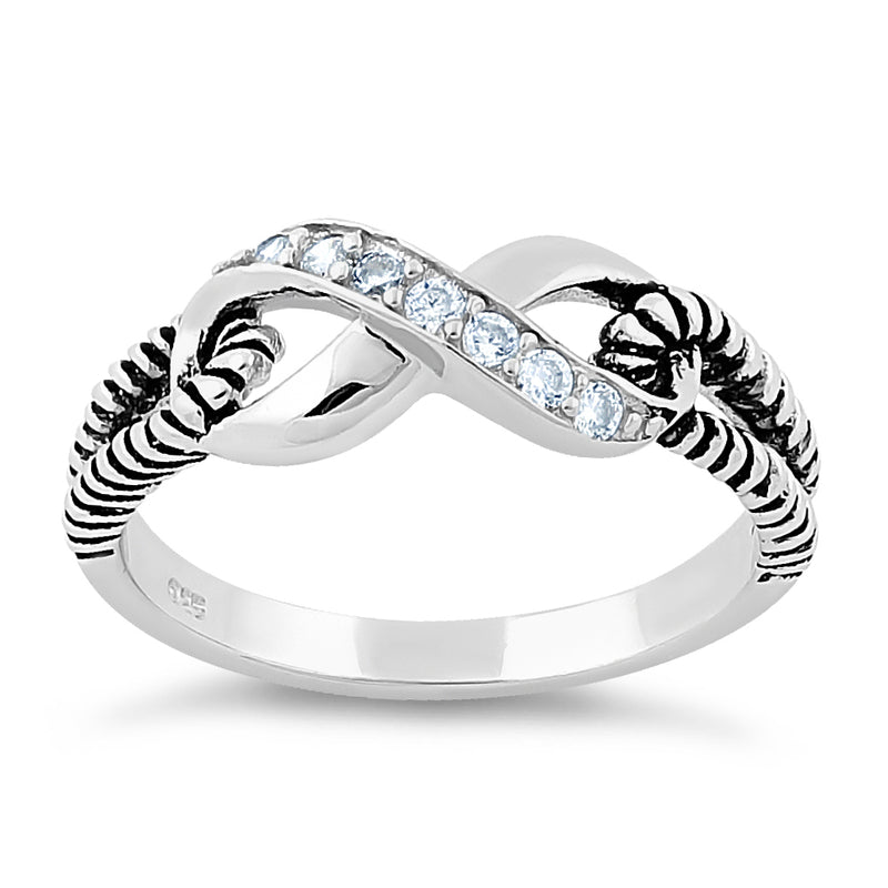 Sterling Silver Infinity CZ Ring