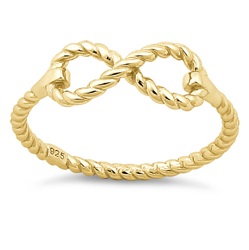 Sterling Silver Infinity Gold Plated Ring