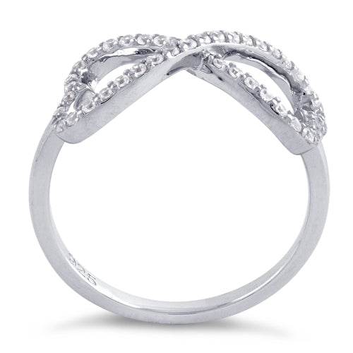 Sterling Silver Infinity Heart CZ Ring