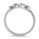 Sterling Silver Infinity Hearts Ring