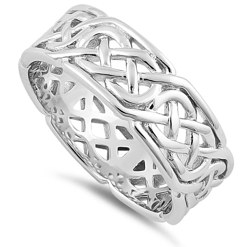 Sterling Silver Interwoven Band Ring