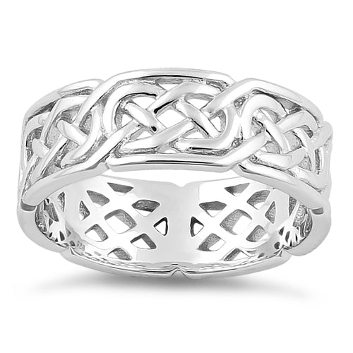 Sterling Silver Interwoven Band Ring