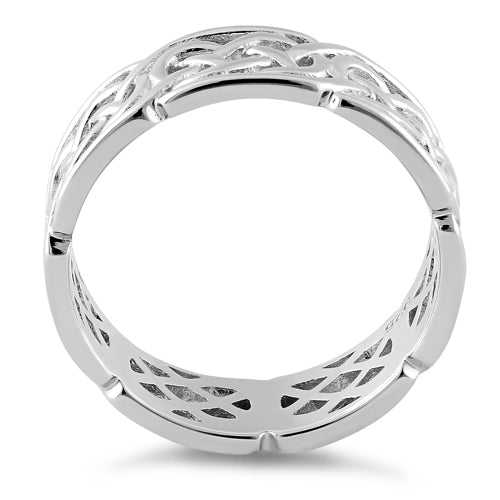 Sterling Silver Interwoven Band Ring