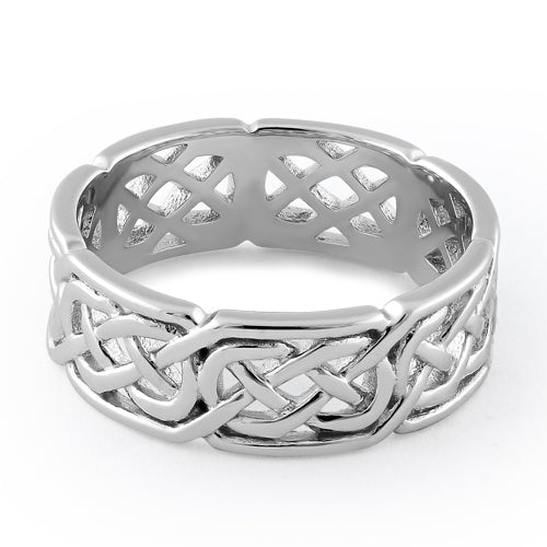 Sterling Silver Interwoven Band Ring
