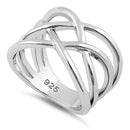 Sterling Silver Interwoven Wavelength Ring