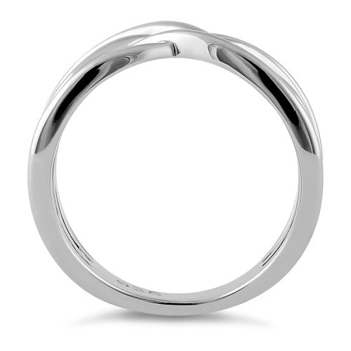 Sterling Silver Interwoven Wavelength Ring