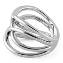 Sterling Silver Interwoven Wavelength Ring