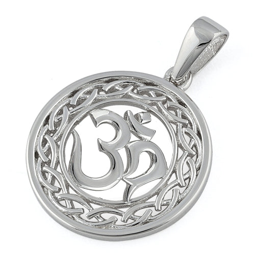 Sterling Silver Intricate "Om" Pendant