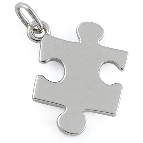 Sterling Silver Jigsaw Puzzle Piece Pendant