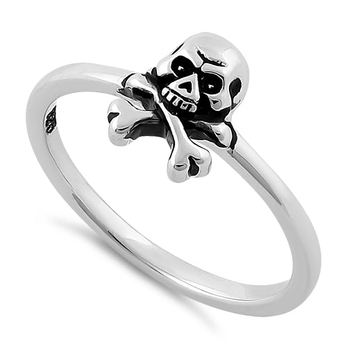 Sterling Silver Jolly Roger Skull Ring