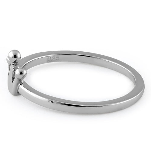 Sterling Silver King's Crown Ring