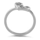 Sterling Silver Lavish Culry Heart Ring