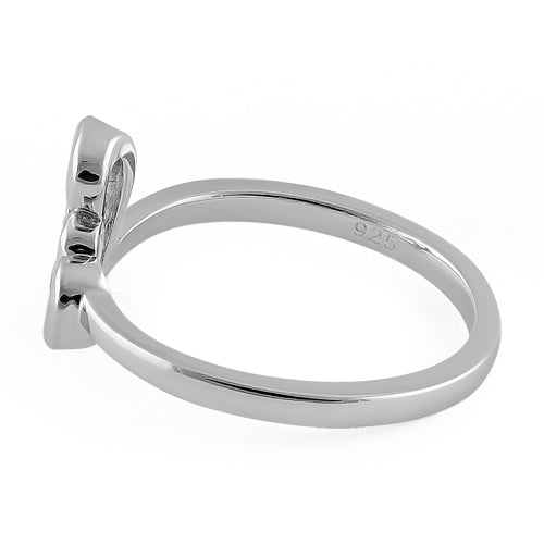 Sterling Silver Lavish Culry Heart Ring