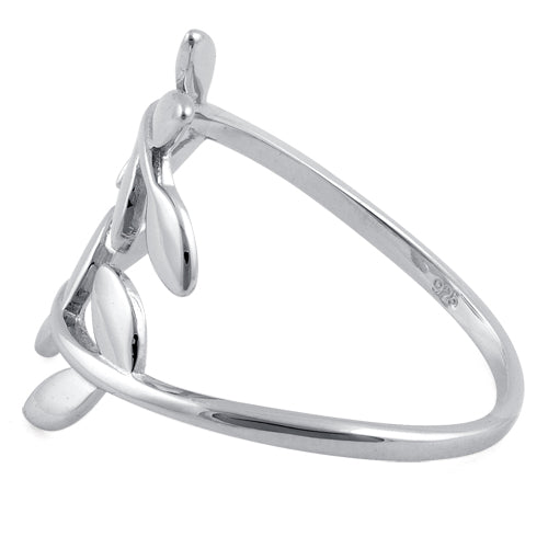 Sterling Silver Leaves Ring