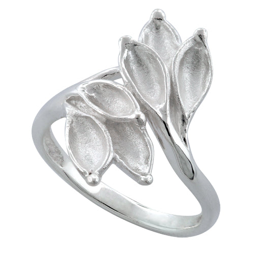 Sterling Silver Leaves Ring