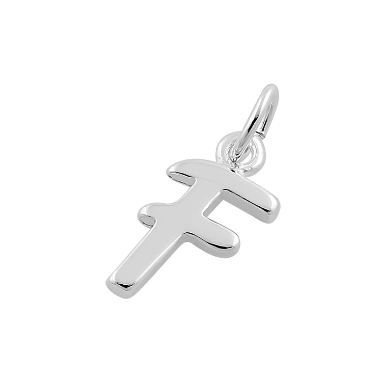 Sterling Silver Letter F Pendant