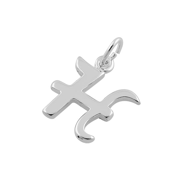 Sterling Silver Letter H Pendant