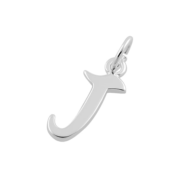 Sterling Silver Letter J Pendant