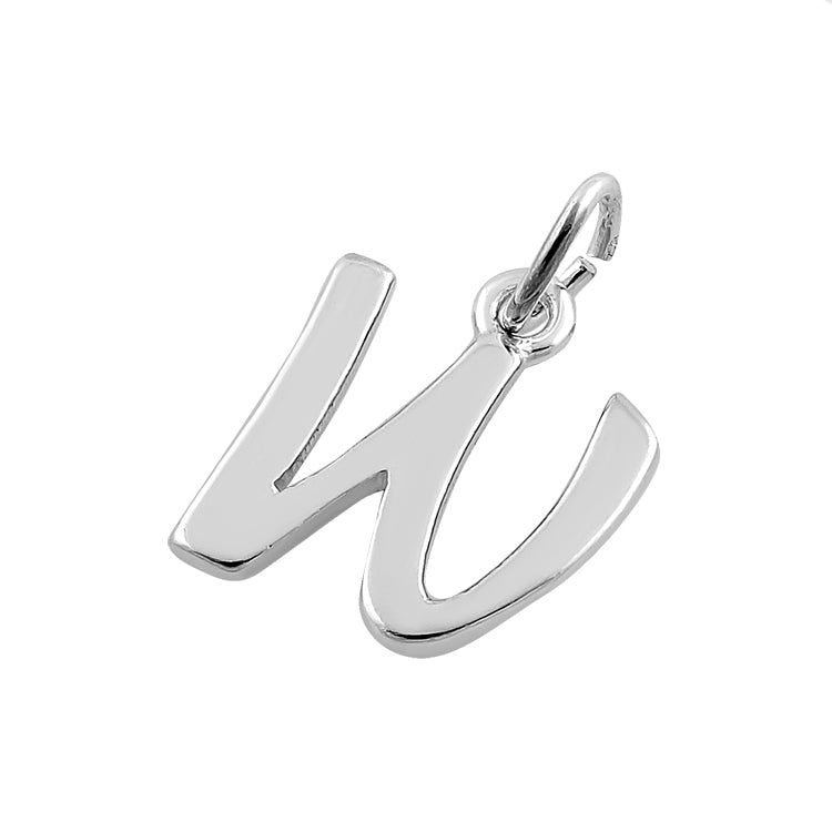 Sterling Silver Letter W Pendant