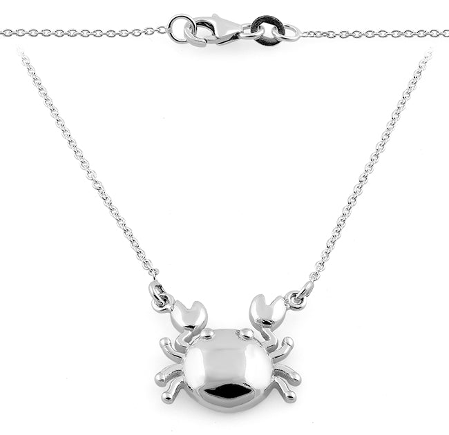 Sterling Silver Cancer Zodiac Sign Necklace