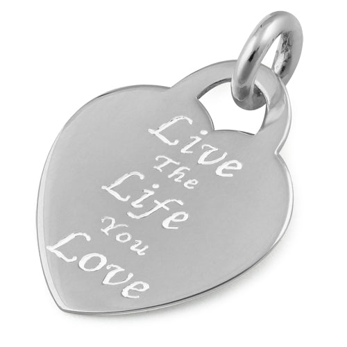 Sterling Silver "Live The Life You Love" Pendant