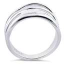 Sterling Silver Loosen String Pattern Ring