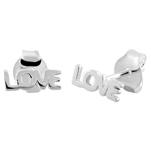 Sterling Silver Love Earrings