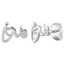 Sterling Silver Love Heart Earrings
