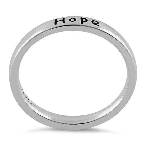 Sterling Silver "Love Hope Faith" Ring