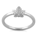 Sterling Silver Maple Leaf Ring