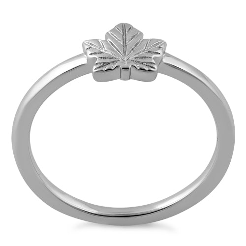 Sterling Silver Maple Leaf Ring