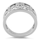 Sterling Silver Medium Flower Swirl Ring