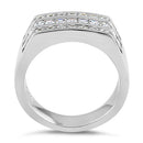 Sterling Silver Men's Engagement CZ Rings