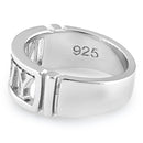 Sterling Silver Men's NAVY Ring