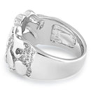 Sterling Silver Men's Nugget Design Ring