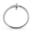 Sterling Silver Minimalist Abstract CZ Ring