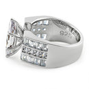 Sterling Silver Marquise Engagement CZ Ring