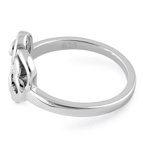 Sterling Silver Mom and Child Heart Ring