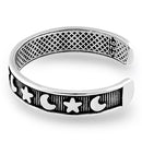 Sterling Silver Moon and Star Adjustable Toe Ring