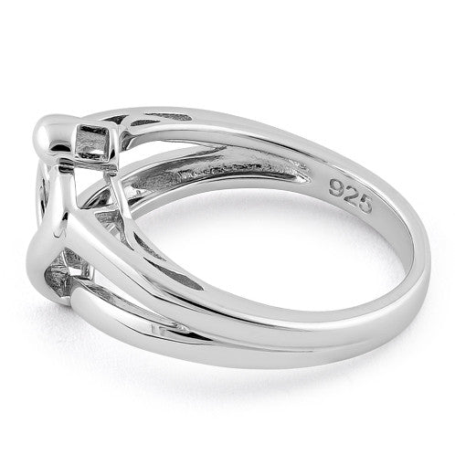 Sterling Silver Mother and Child Heart Ring