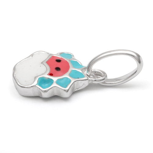 Sterling Silver Multi Color Enamel Sunshine Small Charm