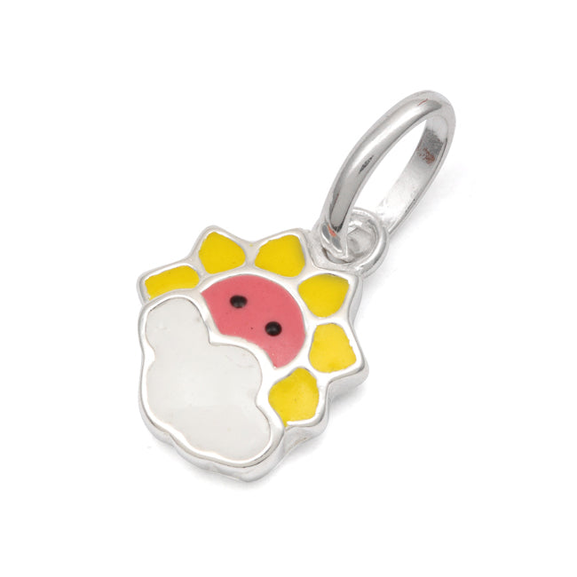 Sterling Silver Multi Color Enamel Sunshine Small Charm