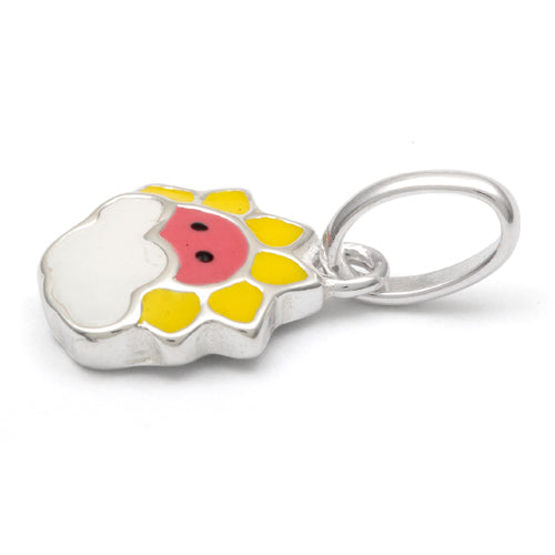 Sterling Silver Multi Color Enamel Sunshine Small Charm