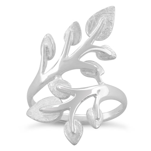 Sterling Silver Multiple Leaves Ring