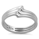 Sterling Silver Multiple  Small Wave Ring