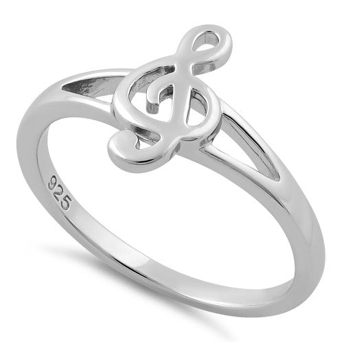 Sterling Silver Musical Note Ring