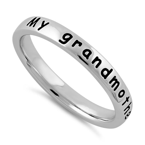 Sterling Silver "My grandmother is my angel" Ring