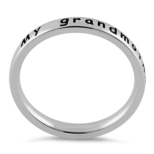 Sterling Silver "My grandmother is my angel" Ring
